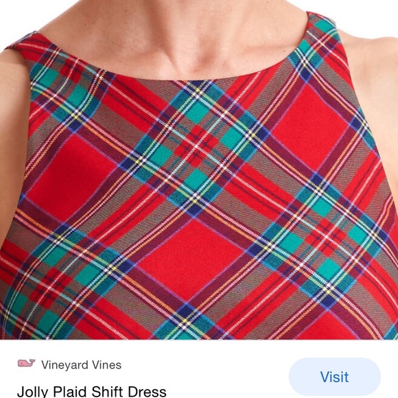 Gorgeous Scottish Plaid shift dress. Vineyard Vines, Christmas 2017 Collection. - Picture 2 of 7